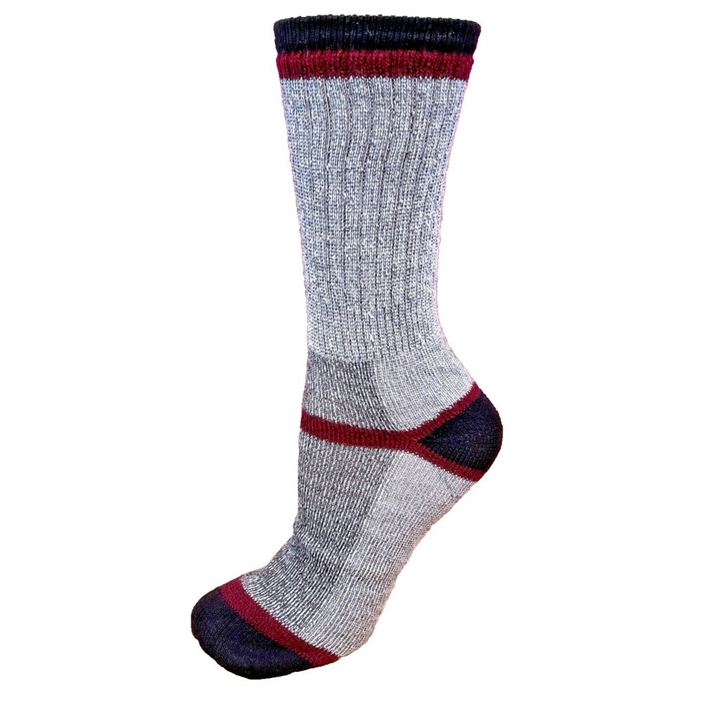 Cozy Diabetic Comfort Relax Fit Gray Heather Crew Socks sz XL